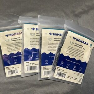 Women's Bombas black underwear.  panties 4 Pk     Size XL/XXL